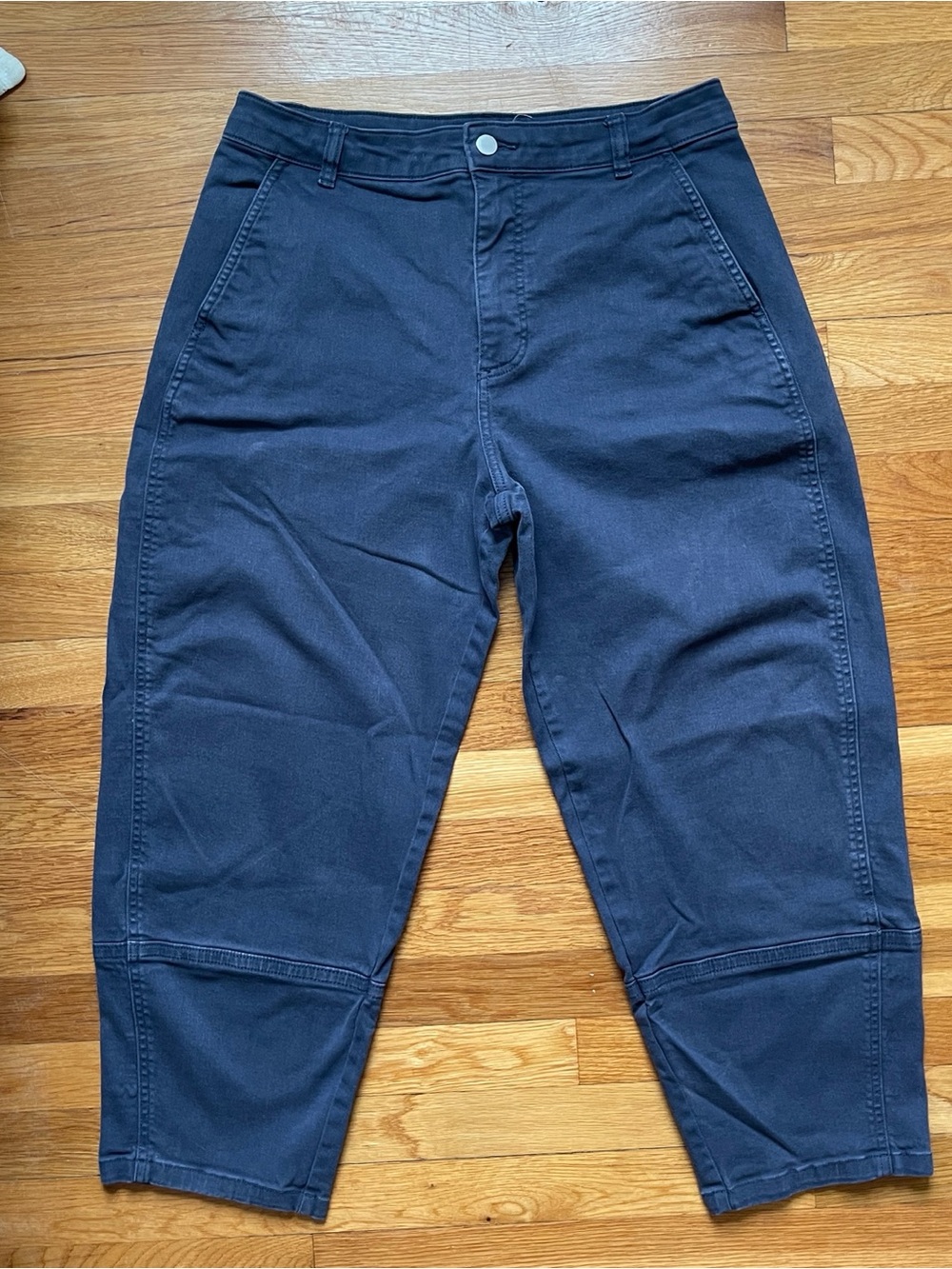 Everlane navy blue high-waisted barrel pants - size 14